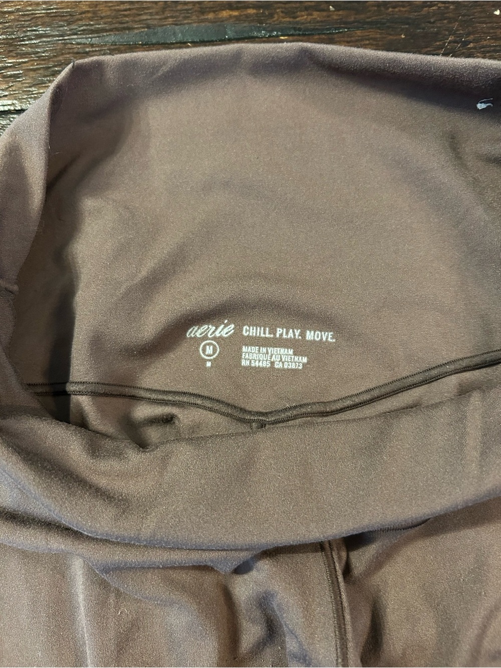 aerie Chill Play Move - Taupe Brown High-Rise Leggings - Picture 2 of 7